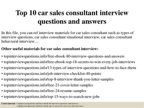 Top 40 Car Sales Interview Questions (With Example Answers).